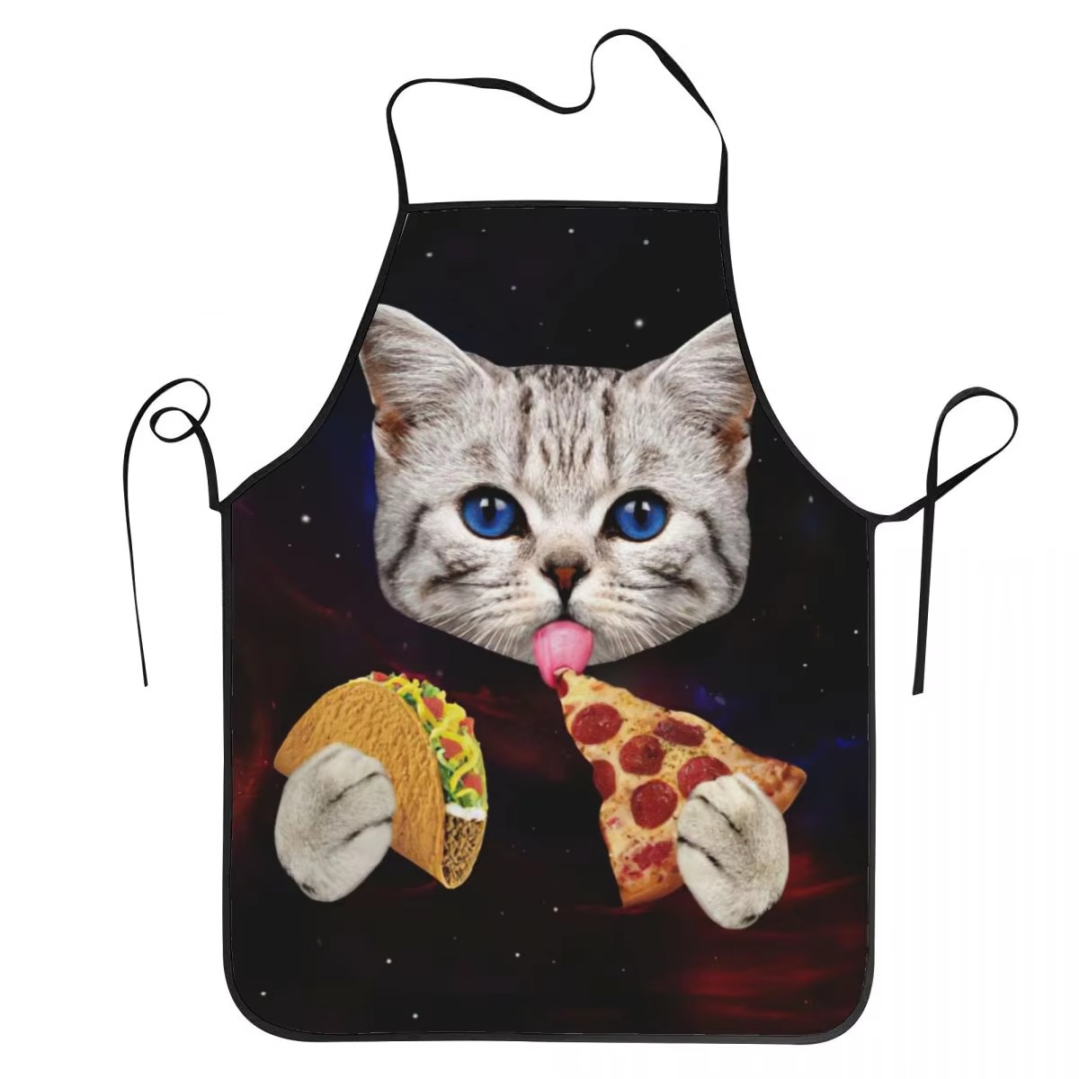 Home Cooking For Cats - 1PC unisex spazio pizza gatto grembiule