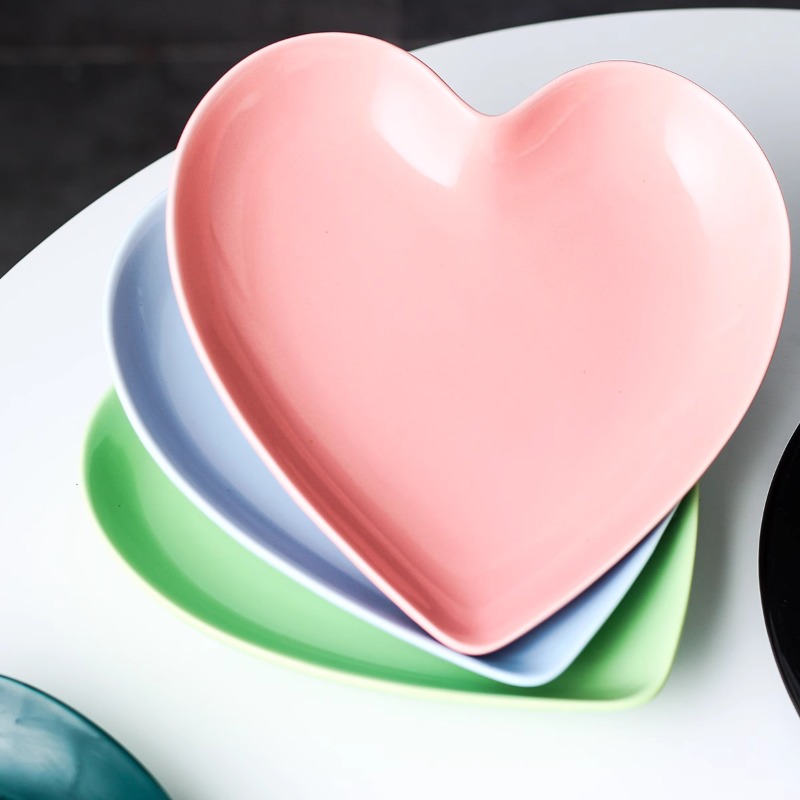 Home Cooking Order - Piatto in ceramica creativo con cuore