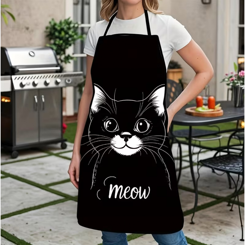 Home Cooking For Cats - Grazioso grembiule con stampa di gatti