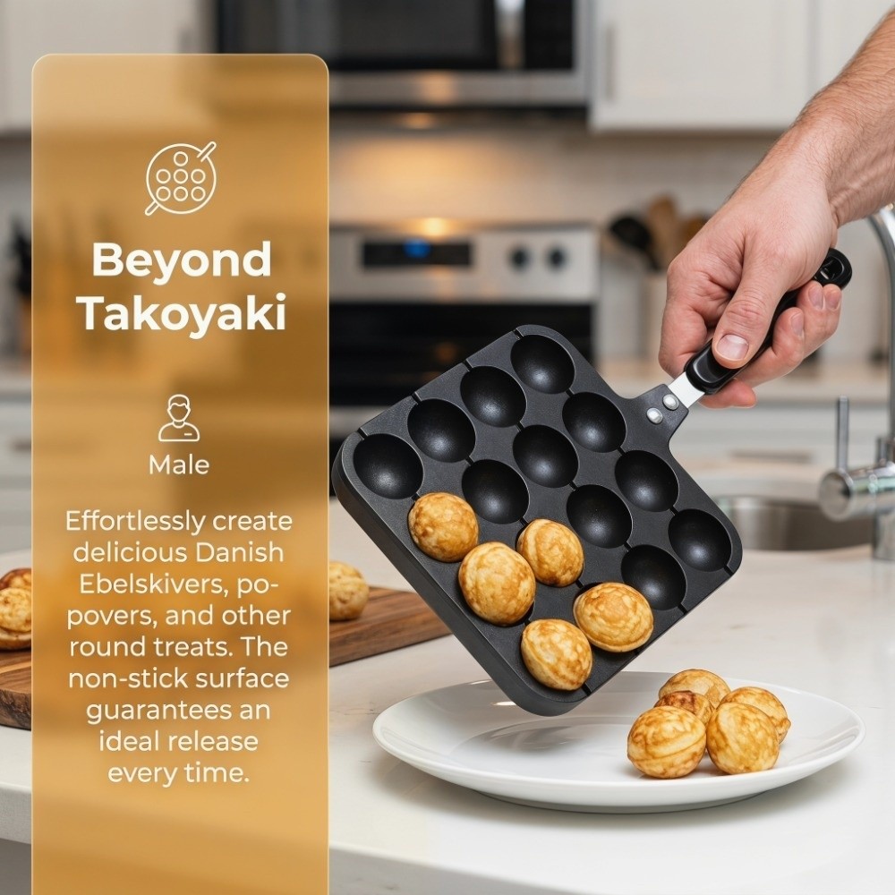 Takoyaki Pan Cast - Padella per Takoyaki in Alluminio Pressofuso
