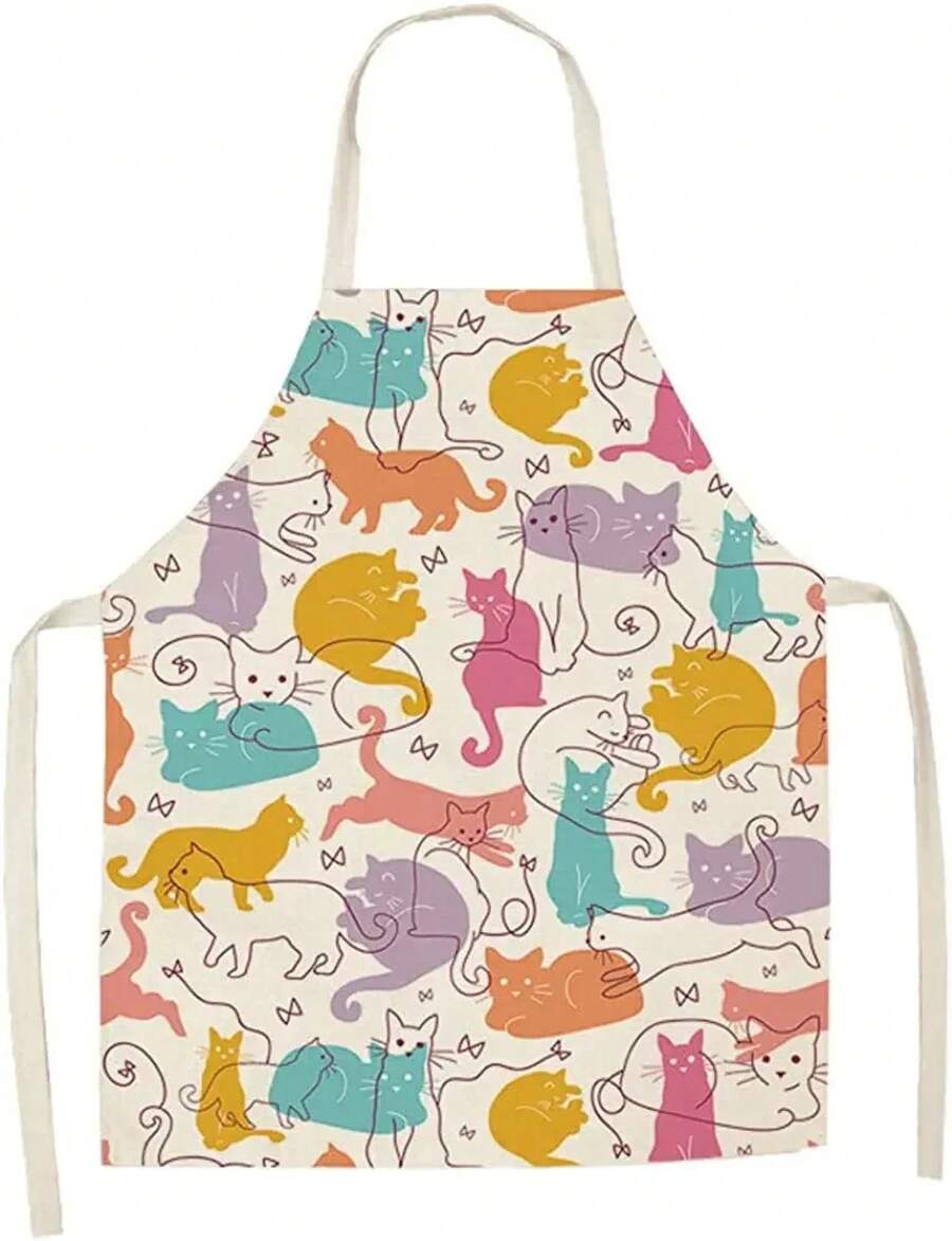 Home Cooking For Cats - Grembiule da Cucina con Motivo di