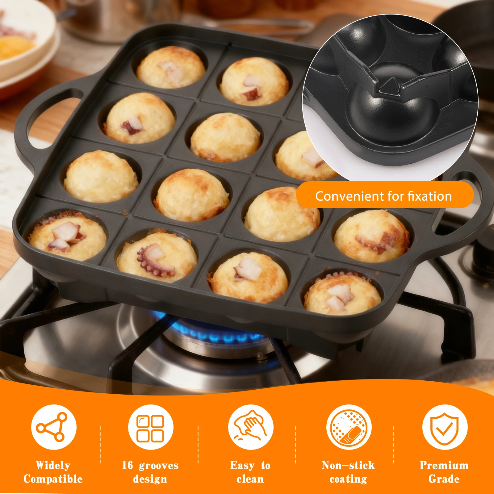 Padella per Takoyaki a 16 Fori - Takoyaki Pan Cast recensione e prezzo