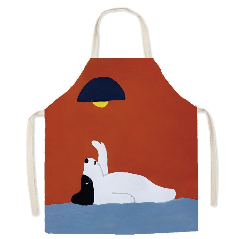 Grembiule in cotone e lino con - Home Cooking For Cats recensione e prezzo