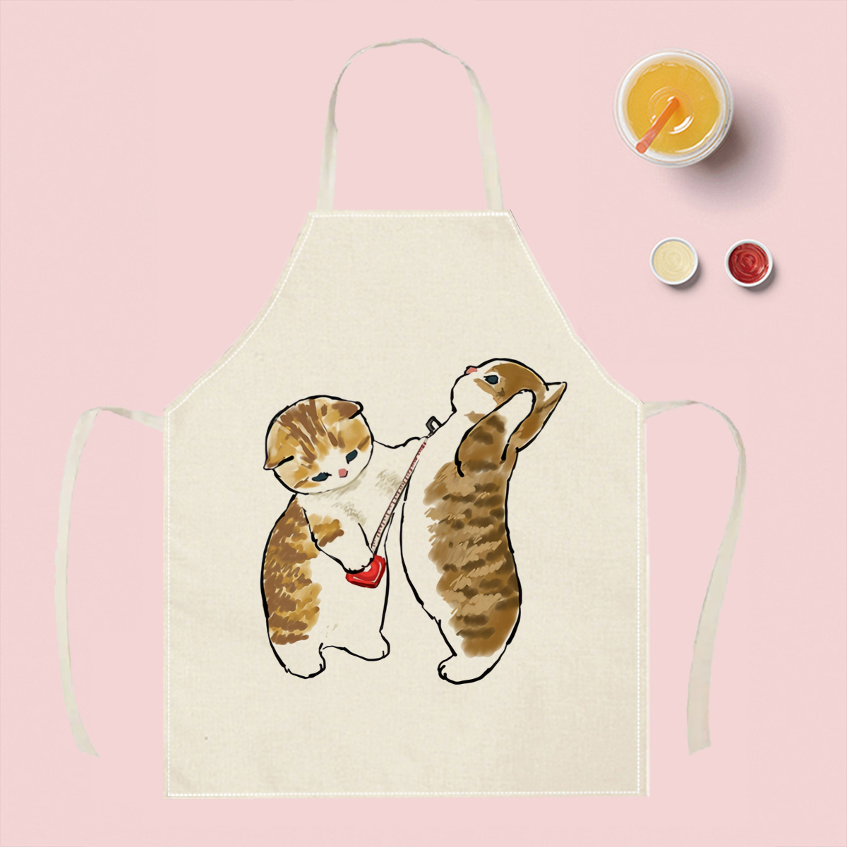 Grembiule in lino con simpatic - Home Cooking For Cats recensione e prezzo